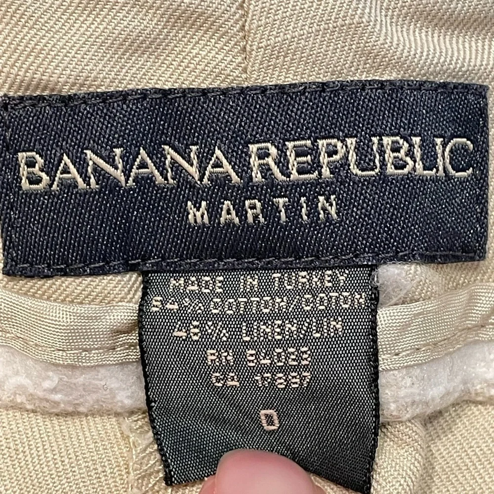 Banana Republic Khaki Color Martin Linen Blend Pants Size 0